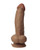 Shaft Flexskin Liquid Silicone 8.5" Vibrating Side Curve Dong With Balls - Oak