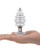Gemsations 3 pc 2.95" & 3.25" & 3.7" Ripple Bling Bling Metal Butt Plug Training Set - Silver