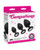 Gemsations 3 pc 2.75" & 3.15" & 3.7" Silicone Bling Bling Butt Plug Training Set - Black