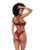 Lace Underwire Top With Thong 2 pc Set - Rosewood S/M