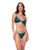 Lace Triangle Top With G-String 2 pc Set - Sea Green L/XL