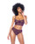 Underwire Bustier With Removable Straps & High Waisted Thong 2 pc Set - Mulberry LG