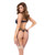 Lace Underwire Top With Peek-a-Boo G-String & Garter - Midnight Blue L/XL