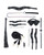 Shots Ouch! Venice Collection Bondage Kit With Bag - Black/Iridescent