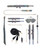 Shots Ouch! Paris Collection Bondage Kit With Bag - Gray
