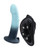 VeDO Duo Silicone Dildo With Harness - Turquoise/Black
