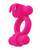 Couple's Enhancer Silicone Rechargeable Rockin' Rabbit Enhancer - Fuchsia