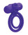 Couple's Enhancer Silicone Rechargeable Dual Climaxer Enhancer With Flickering Tongue - Purple