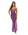 Katana Mesh & Eyelash Lace Gown - Purple S/M
