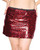 Darque Metallic Wet Look Skirt - Red/Black 1X/2X