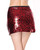 Darque Metallic Wet Look Skirt - Red/Black LG