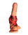 Creature Cocks Hell Bound Penis Sleeve & Ball Stretcher - Medium, Red/Black