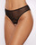 Allure Blushing Crotchless Panty With Pearls - Black O/S