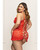 Lace Chemise With Ruffle Trim & G-String - Red QN