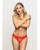 Lace Panty With Heart Cut Out Back & Pearl Chain Detail - Red XL