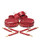 Master Series Crimson Captive Thigh, Wrist, Ankle Hog Tie Restraints - Red