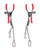 Sex & Mischief Ex's & Oh's Nipple Clmaps - Red/Black