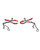 Sex & Mischief Ex's & Oh's Nipple Clmaps - Red/Black