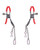 Sex & Mischief Ex's & Oh's Nipple Clmaps - Red/Black
