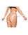 Satin Ribbon With Elastic Harness & Cuffs Set - White/Gold O/S