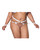 Satin Ribbon With Elastic Harness & Cuffs Set - White/Gold QN