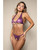 Opulence Shimmer Mesh Halter Top & Panty With Pearl Details - Purple L/XL