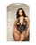 Opulence Metallic Eyelash Lace Teddy With Pearl String Crotch - Black QN