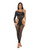 Pink Lipstick Star Sign Bodystocking - Black O/S