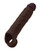 Shaft Flexskin Liquid Silicone 8.8" Vibrating Sheath - Mahogany