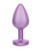 Jewel Amethyst Heart Butt Plug - Large, Purple