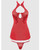 Dragon Mesh & Applique Chemise With G-String 2 pc Set - Red MD