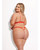 Nadia Lace & Mesh Cutout Teddy - Grenadine Dark Orange 1X/2X