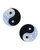 Neva Nude Ying Yang Holographic Fun Pasties - Black Silver O/S