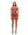 Patch of Petals Sheer Mesh and Lace Chemise With Thong 2 pc Set - Mauve SM