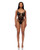 Animal Instincts Sheer Mesh and Lace Bustier With Thong 2 pc Set - Animal XL