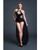 Allure Take Me Latex Look Vinyl and Mesh Teddy With Attached Skirt - Black LG