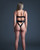 Allure Crave Me Latex Look Vinyl and Mesh Teddy - Black MD