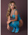 Seamless Strappy Body Stocking - Turquoise O/S