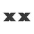 Bijoux Indiscrets Flash Reusable Glitter Pasties Cross Black