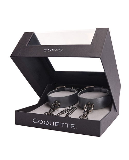 Pleasure Collection Gunmetal Glam Cuffs w/Removeable Chain