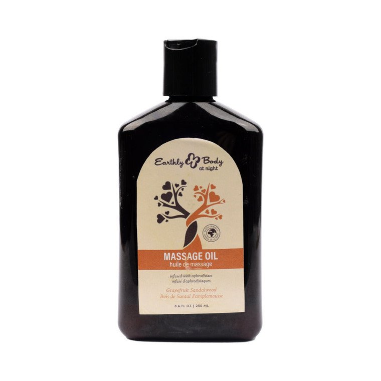 Earthly Body At Night Aphrodisiac Massage Oil Grapefruit Sandalwood 8.4 oz.