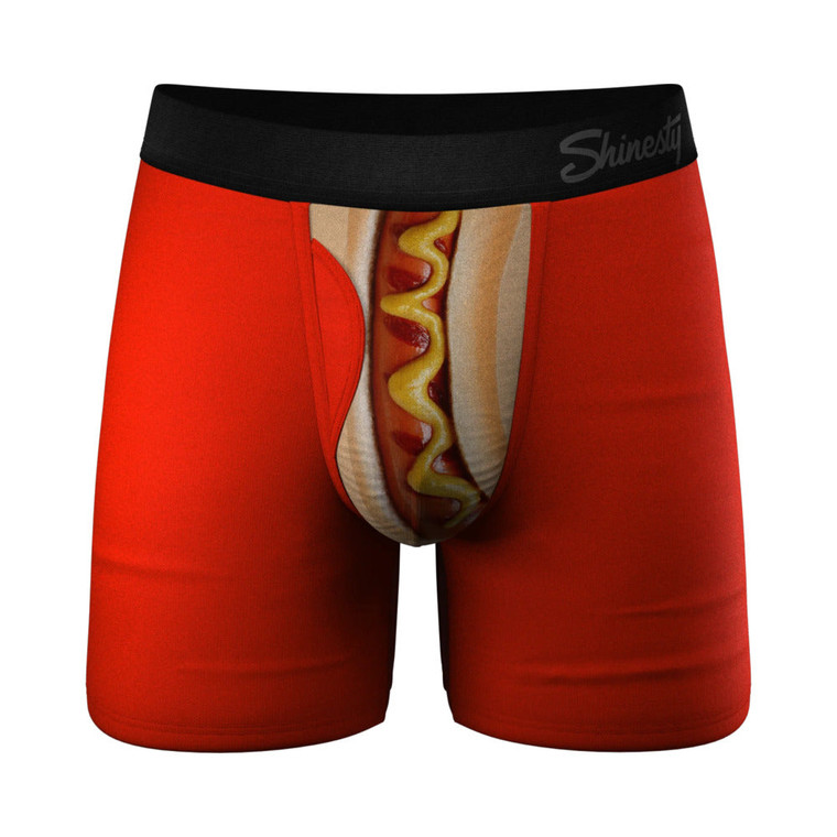 Shinesty The Coney Islands Hot Dog Ball Hammock Pouch Underwear with Fly M