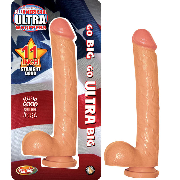 All American Ultra Whoppers 11" Straight Dong Flesh