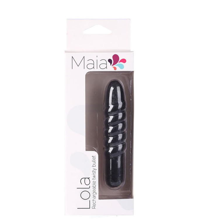 Lola Silicone 10-Function Vibrating Twisty Bullet Black