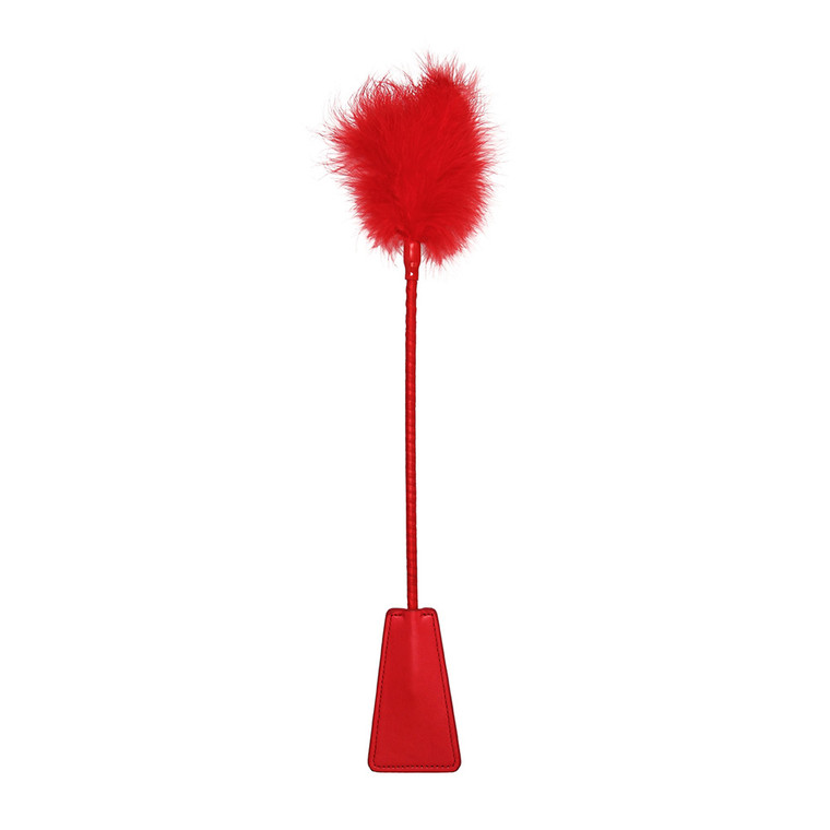 Ouch! Crop With Feather Red