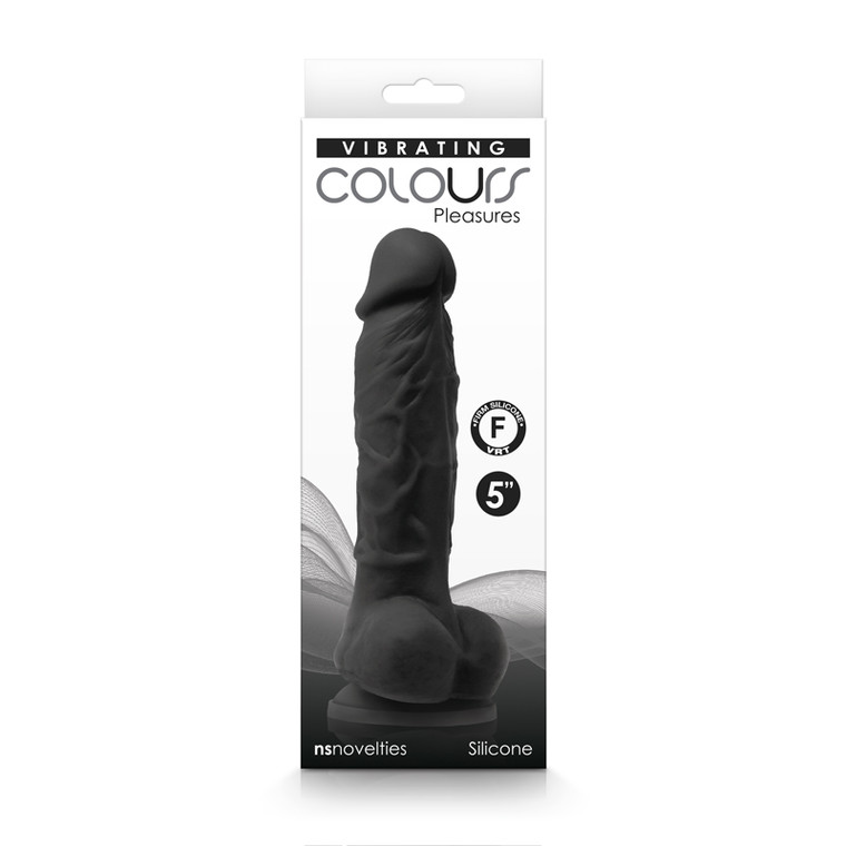 Colours Pleasures Vibrating 5" Dildo Black