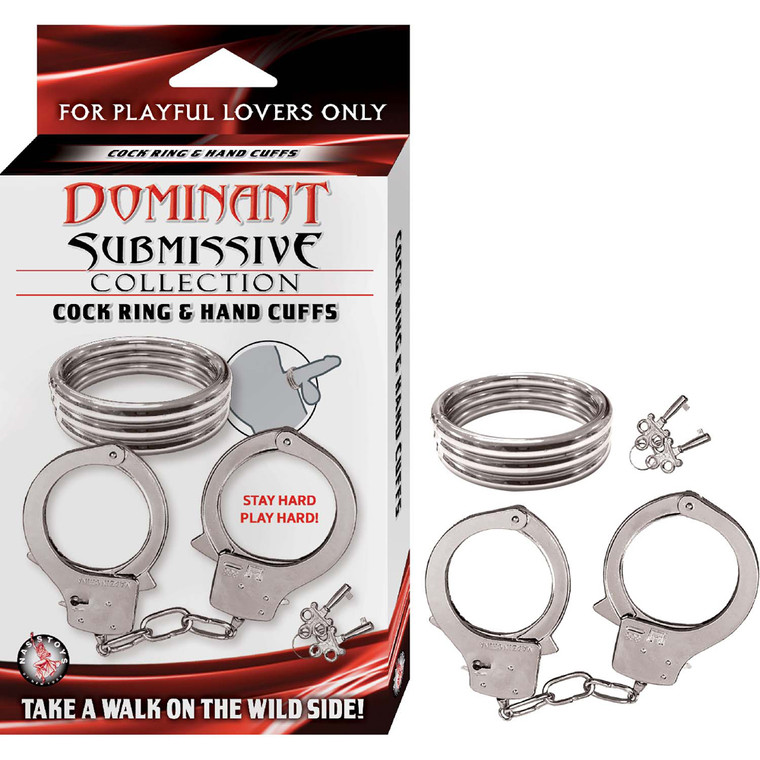 Dominant Submissive Collection Cockring & Handcuffs