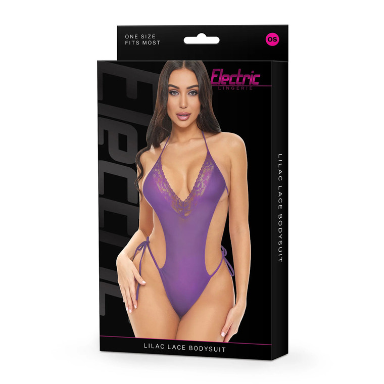 Electric Lingerie Lilac Lace Bodysuit O/S