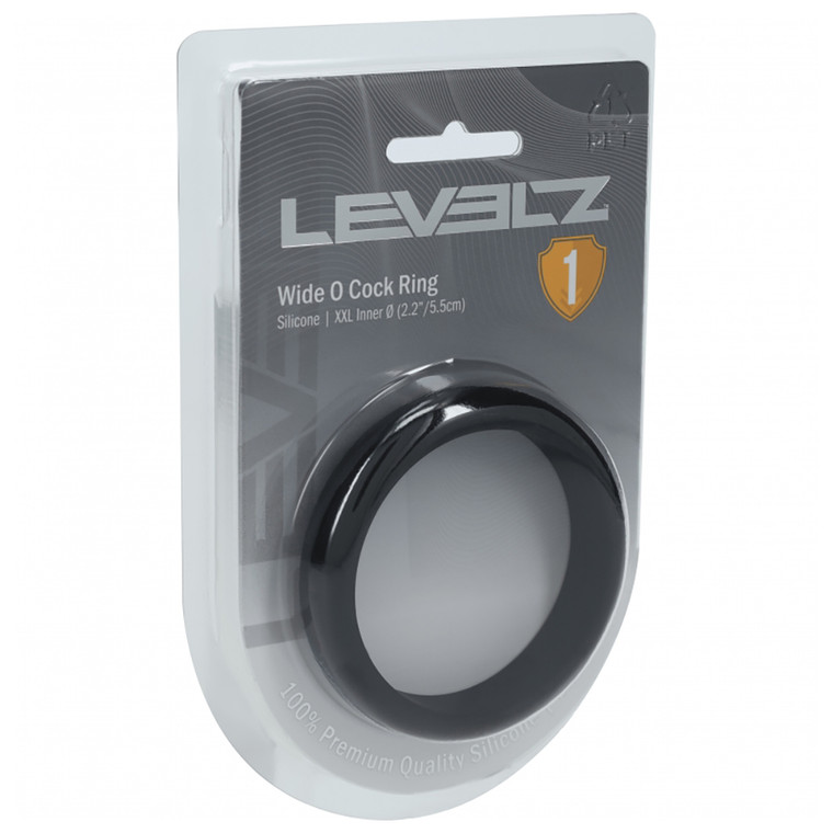 Levelz Wide O Silicone Cock Ring XXL 55mm Black