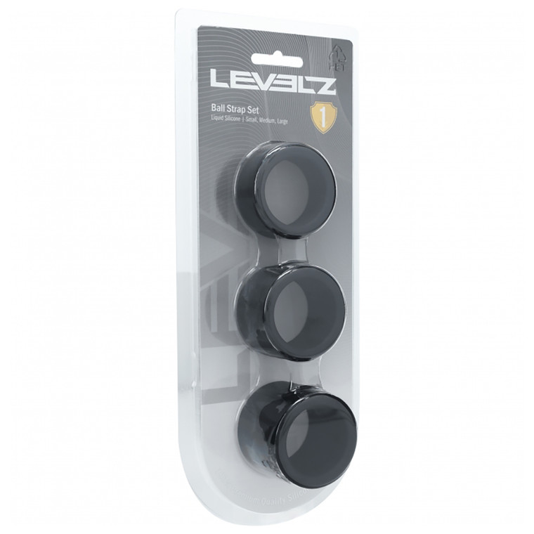 Levelz Liquid Silicone Ball Strap Set S/M/L 34mm Black
